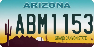 AZ license plate ABM1153