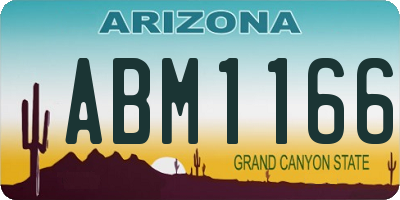 AZ license plate ABM1166