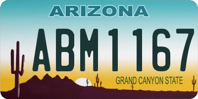 AZ license plate ABM1167
