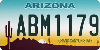 AZ license plate ABM1179