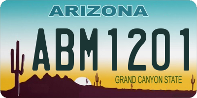 AZ license plate ABM1201