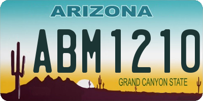 AZ license plate ABM1210
