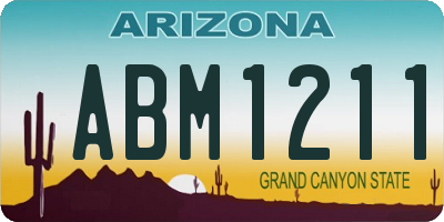 AZ license plate ABM1211