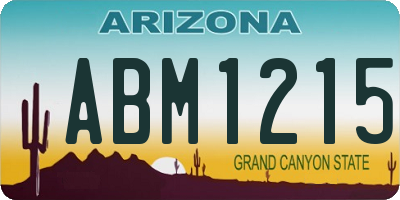 AZ license plate ABM1215