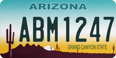 AZ license plate ABM1247