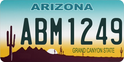 AZ license plate ABM1249