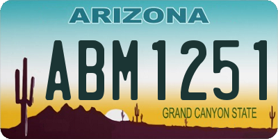 AZ license plate ABM1251