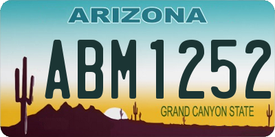 AZ license plate ABM1252