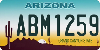 AZ license plate ABM1259