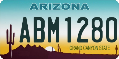 AZ license plate ABM1280