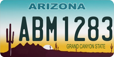 AZ license plate ABM1283