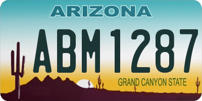 AZ license plate ABM1287