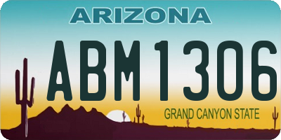AZ license plate ABM1306