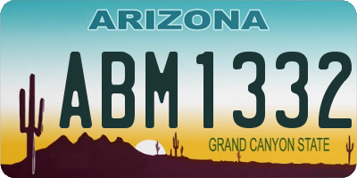 AZ license plate ABM1332