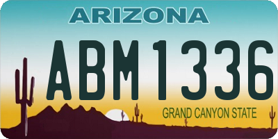AZ license plate ABM1336