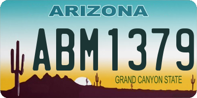 AZ license plate ABM1379