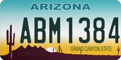 AZ license plate ABM1384