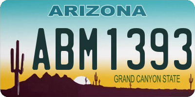 AZ license plate ABM1393