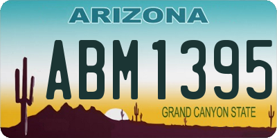 AZ license plate ABM1395