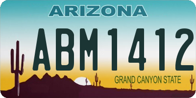 AZ license plate ABM1412