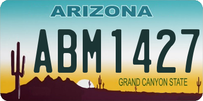 AZ license plate ABM1427