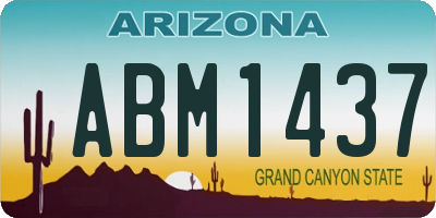 AZ license plate ABM1437