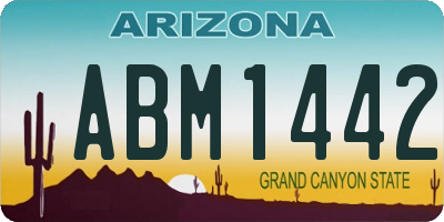 AZ license plate ABM1442