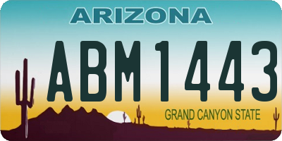 AZ license plate ABM1443