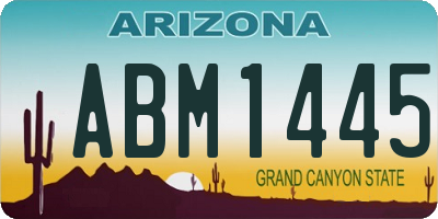 AZ license plate ABM1445
