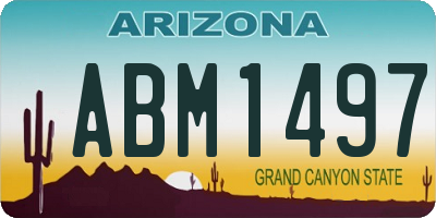 AZ license plate ABM1497