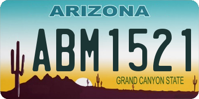 AZ license plate ABM1521