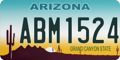 AZ license plate ABM1524
