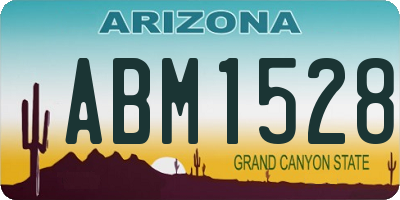 AZ license plate ABM1528