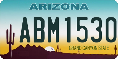 AZ license plate ABM1530