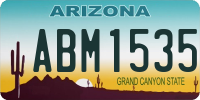 AZ license plate ABM1535