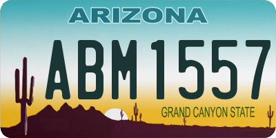 AZ license plate ABM1557