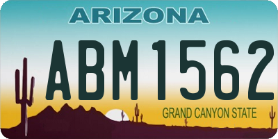 AZ license plate ABM1562