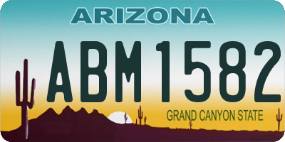 AZ license plate ABM1582