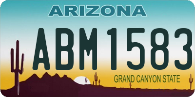 AZ license plate ABM1583