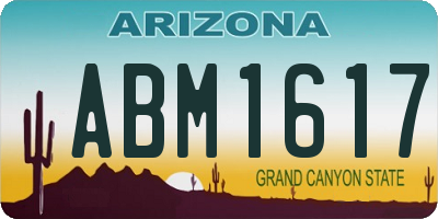 AZ license plate ABM1617