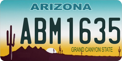 AZ license plate ABM1635