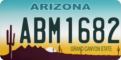 AZ license plate ABM1682