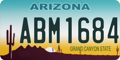 AZ license plate ABM1684