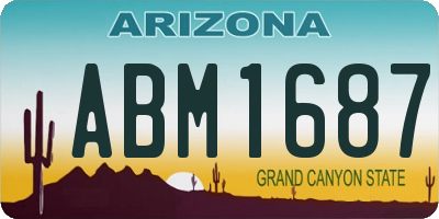 AZ license plate ABM1687
