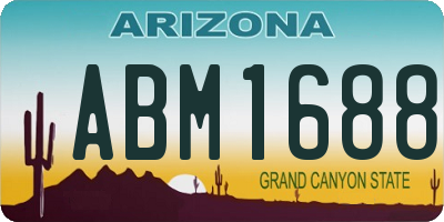 AZ license plate ABM1688