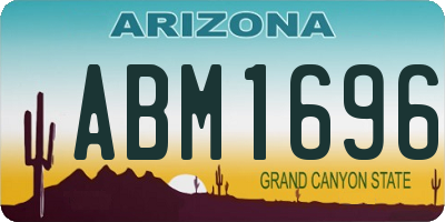 AZ license plate ABM1696