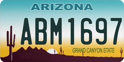 AZ license plate ABM1697