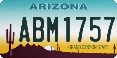 AZ license plate ABM1757