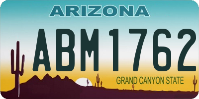 AZ license plate ABM1762