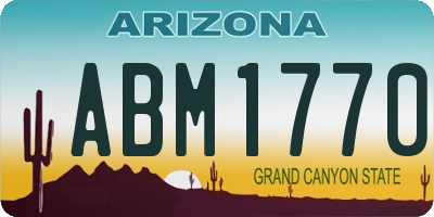AZ license plate ABM1770